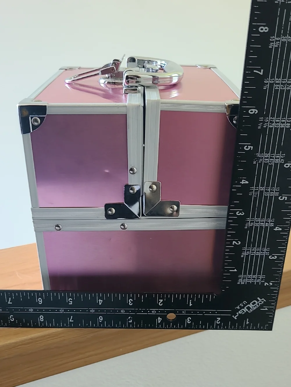 Caboodles Metallic Pink Train Case Makeup Box